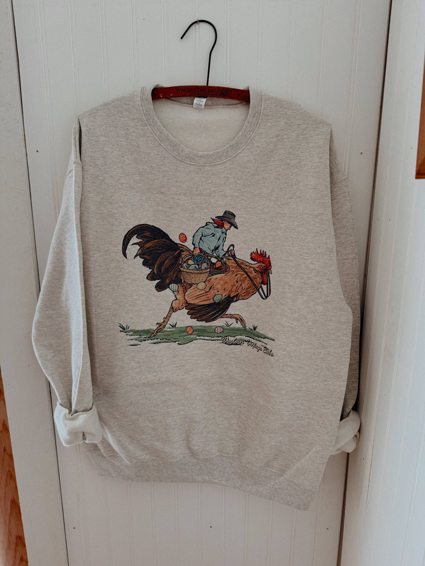 COWBOYIN & EGG HUNTIN: Sand / Medium / Graphic tee