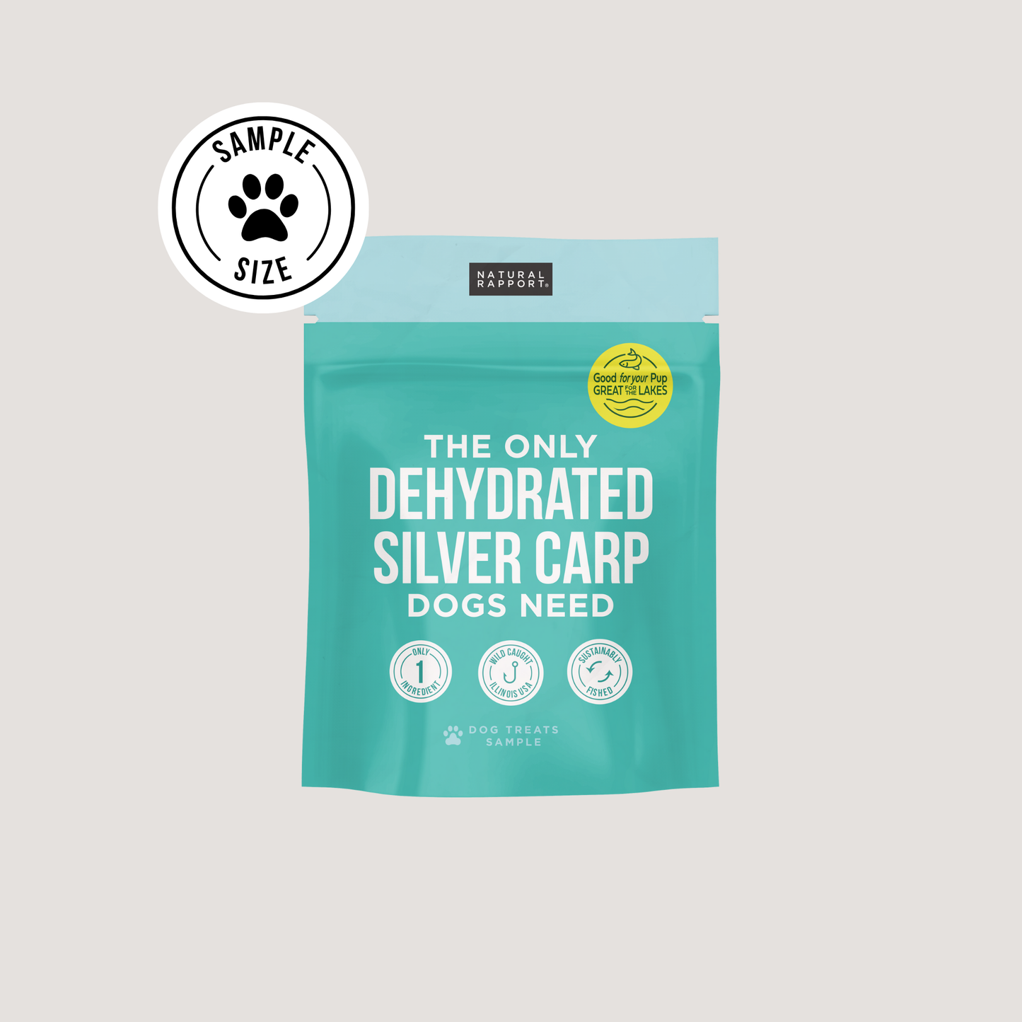 The Only Dehydrated Silver Carp Dogs Need: 3 oz