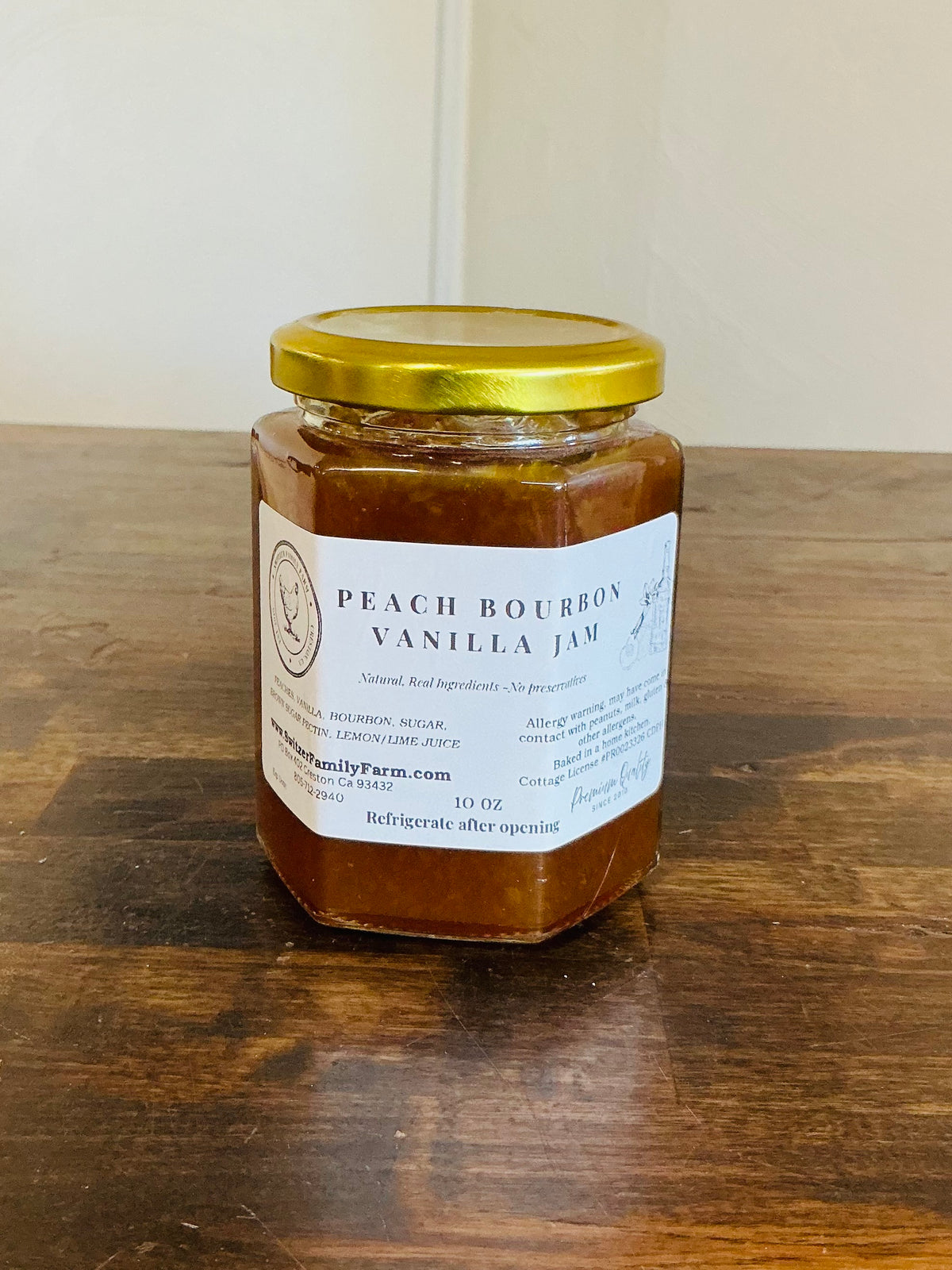 Switzer Family Farm Peach Bourbon Vanilla Jam