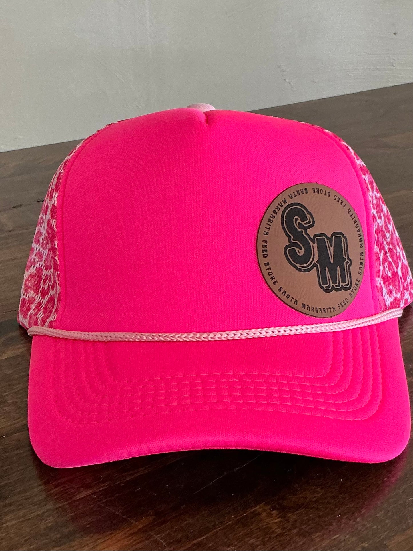SM Hot Pink Leopard Mesh Back Hat