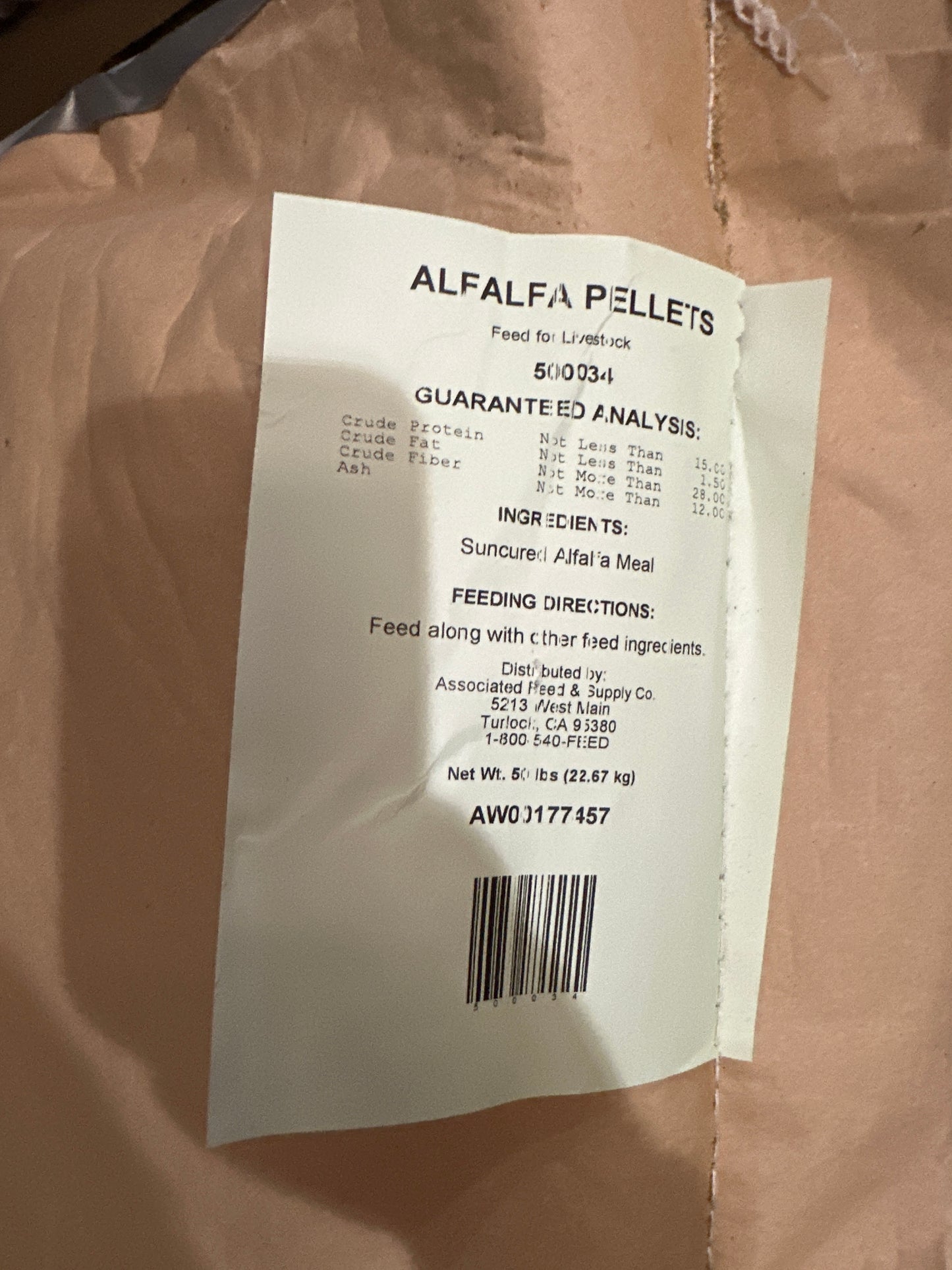 Alfalfa Pellets 1/4