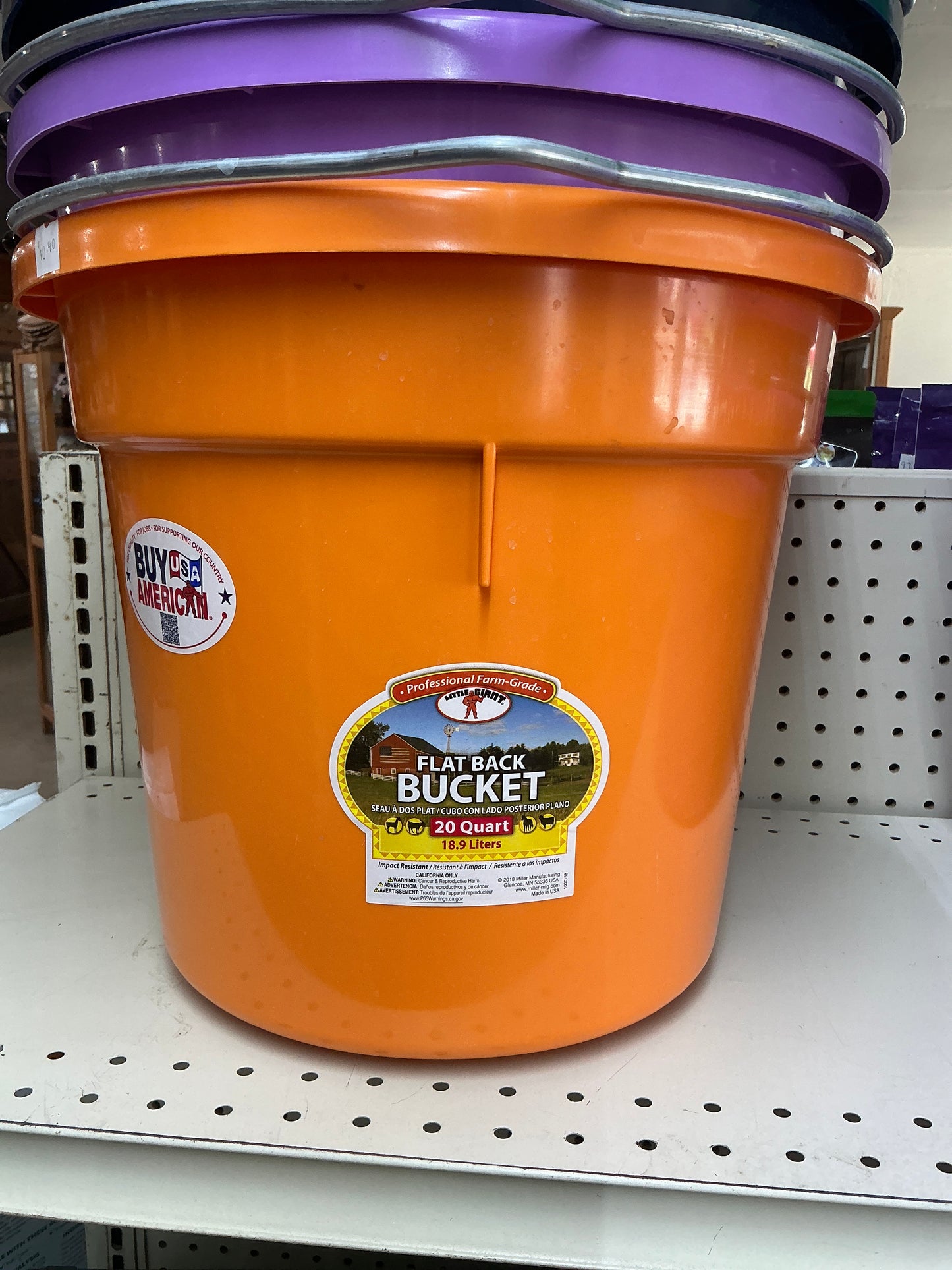 Flat Black Bucket 20 Quart