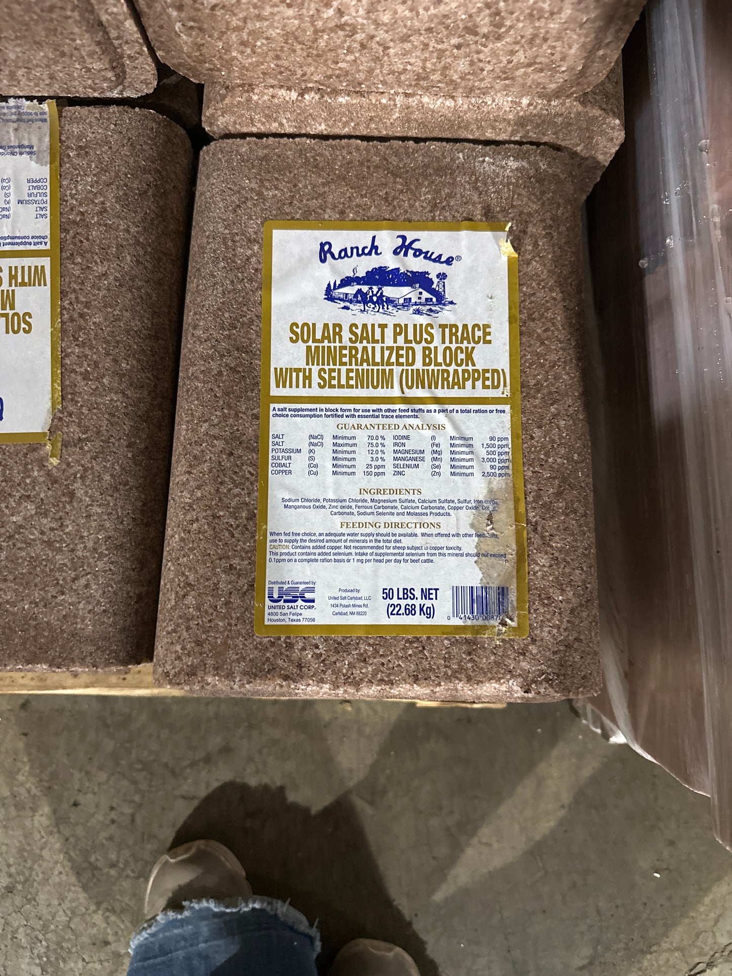 Salt Block 50lb- Trace Mineral w/selenium