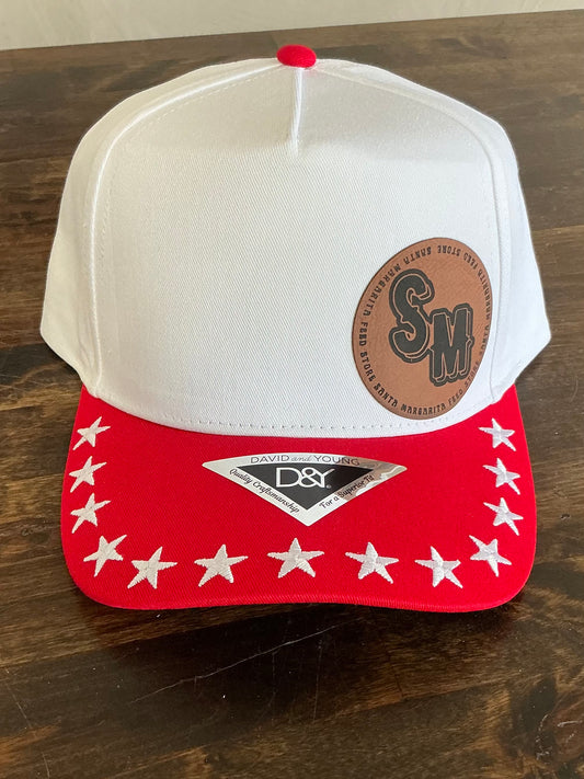 SM Red Brim With Stars Hat