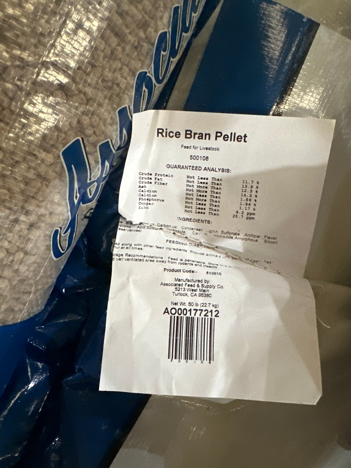 Rice Bran Pellet