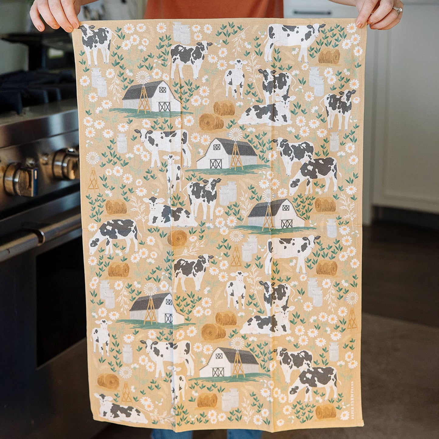 Dairy Cows Farm Tea Towel