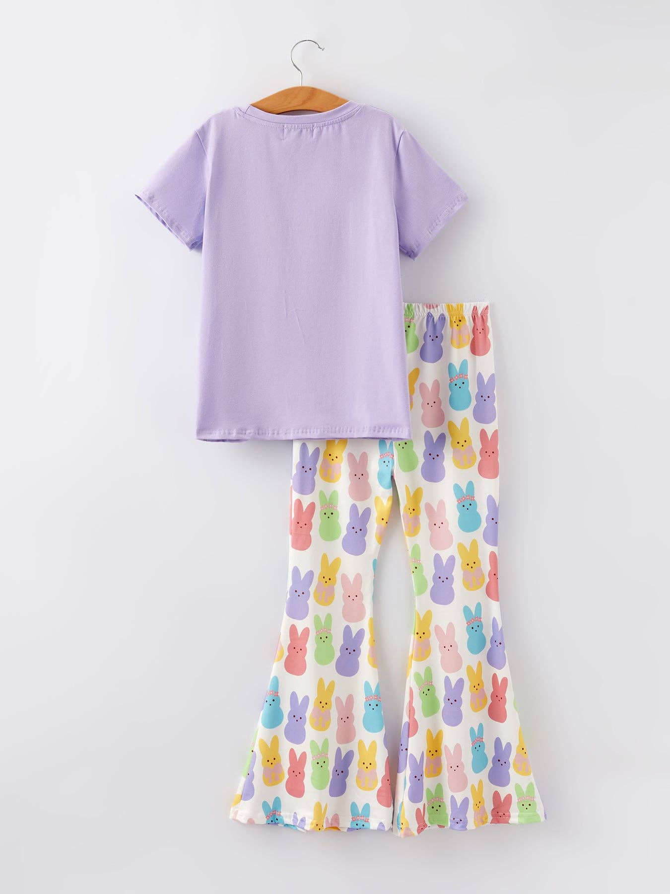 Easter Purple Print Girls Outfit: 6