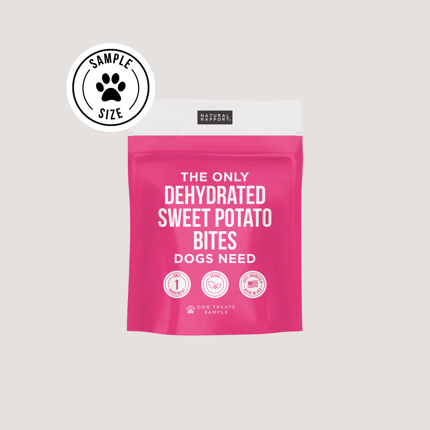 The Only Dehydrated Sweet Potato Bites Dogs Need: 8 oz