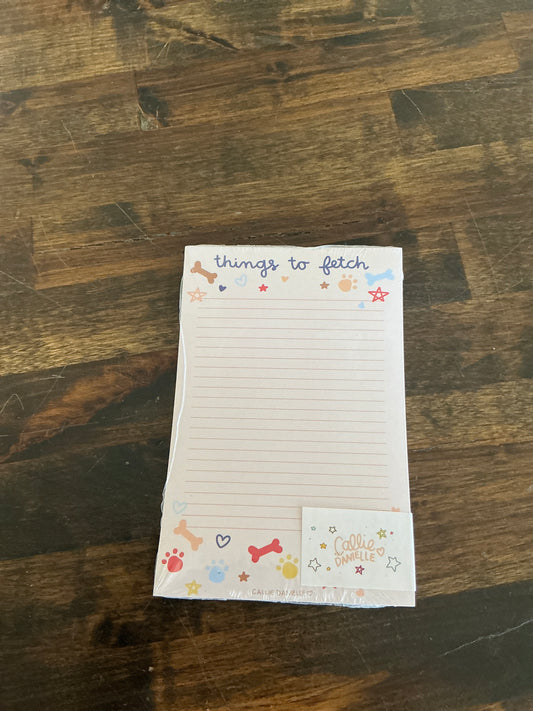 Things to Fetch Note Pad