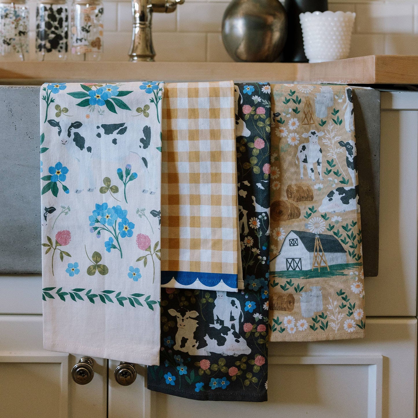 Dairy Cows Farm Tea Towel