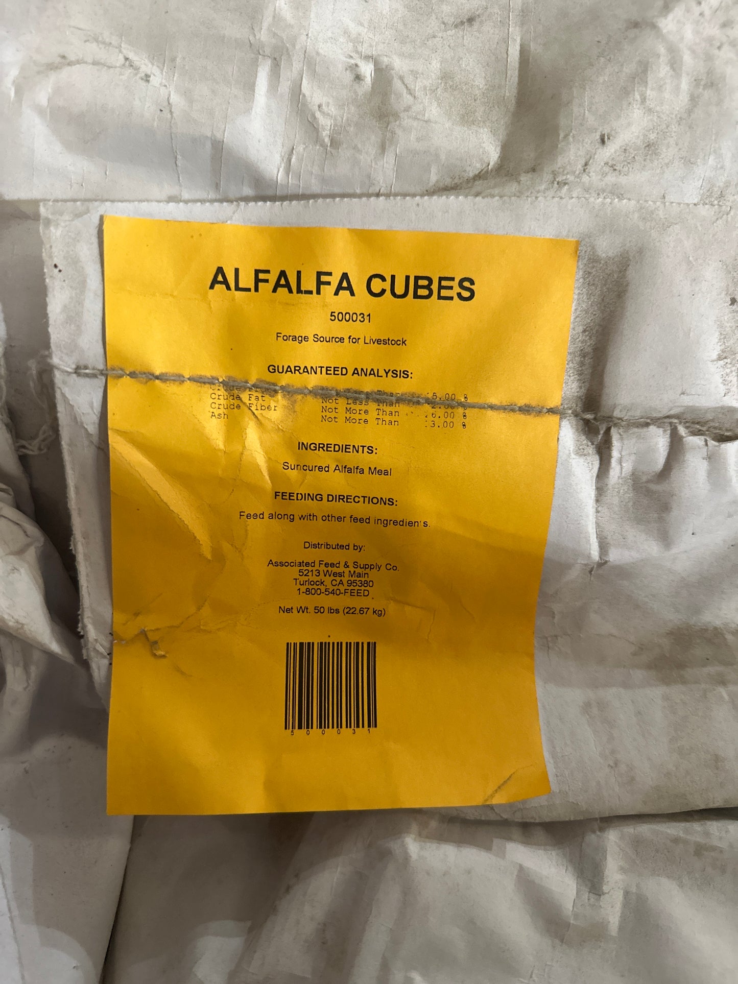 Alfalfa Cubes 50lb